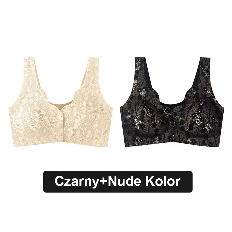 🌸Wygodny koronkowy biustonosz na guziki Plus Size🎁