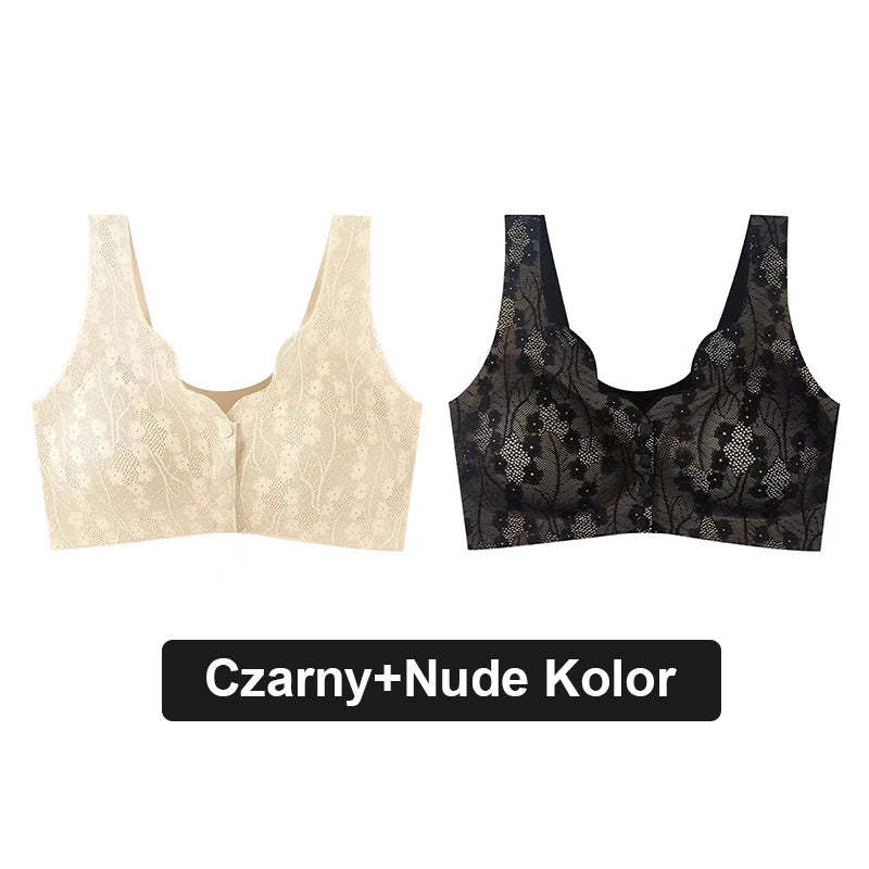 🌸Wygodny koronkowy biustonosz na guziki Plus Size🎁
