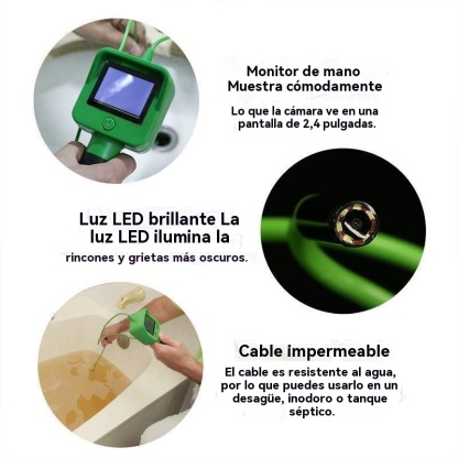 Cámara con microcable HD resistente al agua