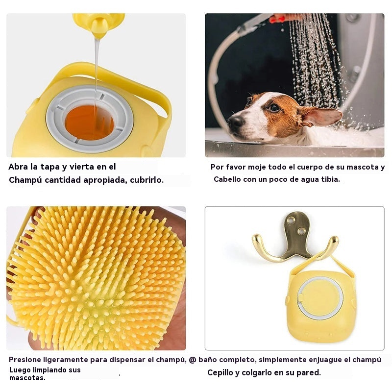 Cepillo de masaje para baño de mascotas