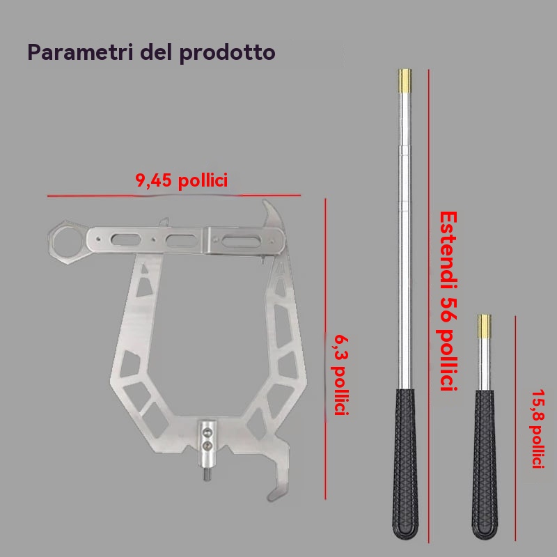 Gancio telescopico automatico per ormeggio di barche