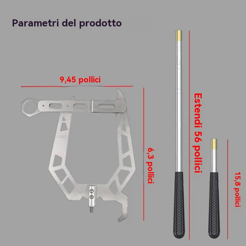 Gancio telescopico automatico per ormeggio di barche