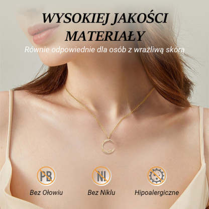 💕Jasna noc: Naszyjnik z księżycową gwiazdą🌙