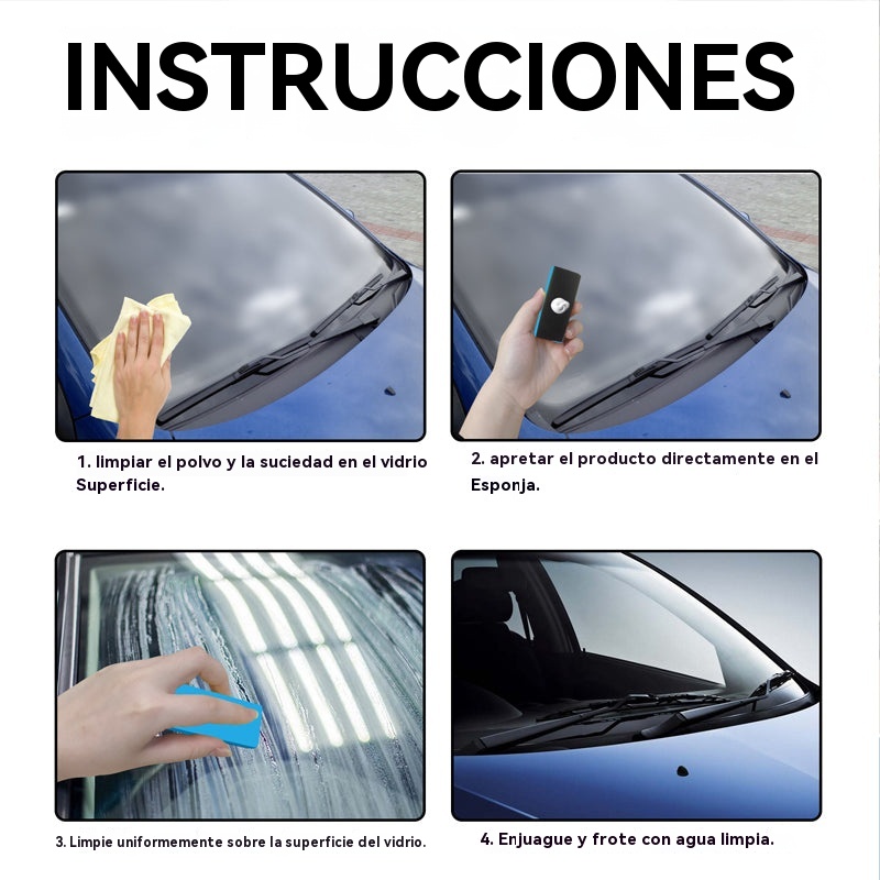 🎊GRAN OFERTA🎊 Limpiador de película de aceite para vidrio de auto ♻Seguridad y protección a largo plazo♻