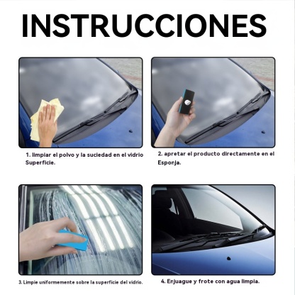 🎊GRAN OFERTA🎊 Limpiador de película de aceite para vidrio de auto ♻Seguridad y protección a largo plazo♻