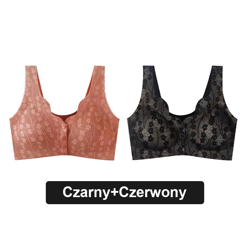 🌸Wygodny koronkowy biustonosz na guziki Plus Size🎁