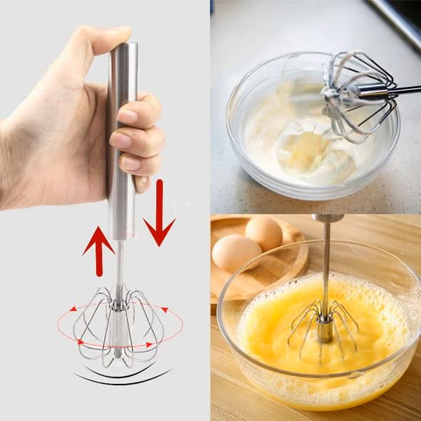 Frusta per uova semiautomatico in acciaio inox