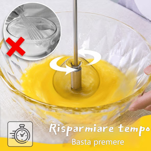 Frusta per uova semiautomatico in acciaio inox