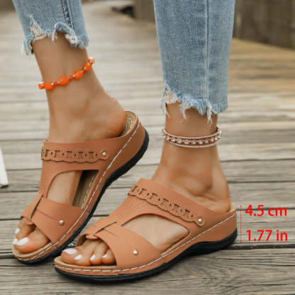 👟【EU36-43】 Damskie letnie sandały na platformie ze stylowym wycięciem na platformie