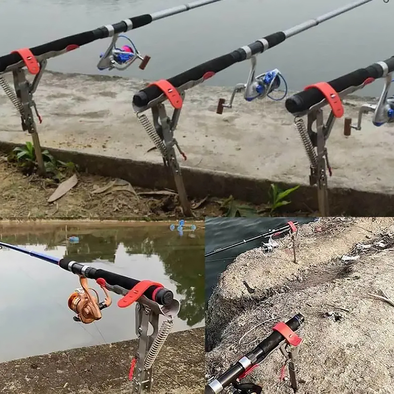 🎣🎣Canna da pesca automatica Canna da pesca Canna da lancio Supporto a molla di messa a terra Canna da avviamento Attrezzatura da pesca