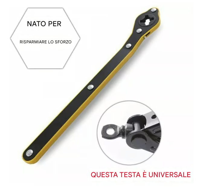 Chiave a cricchetto per risparmiare manodopera