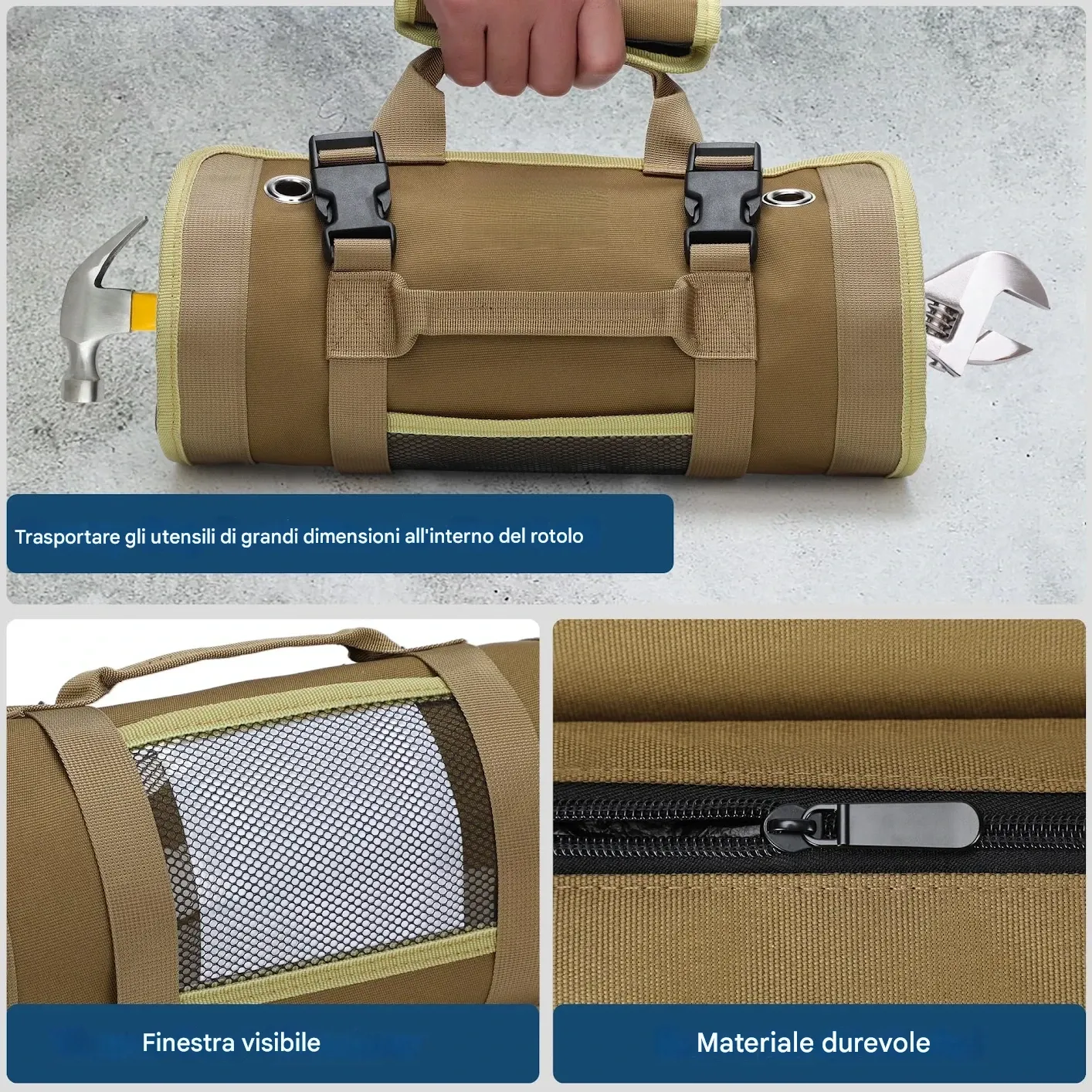 Borsa portautensili arrotolabile Premium
