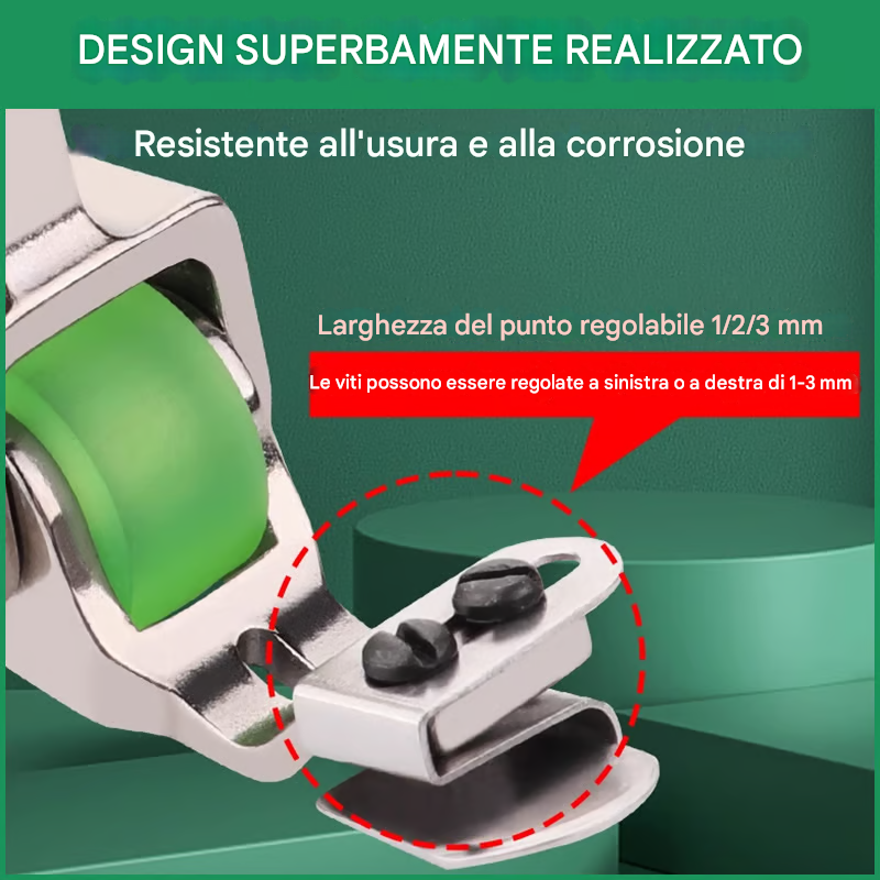 🔥 Piedino premistoffa versatile regolabile per orlo arrotolato