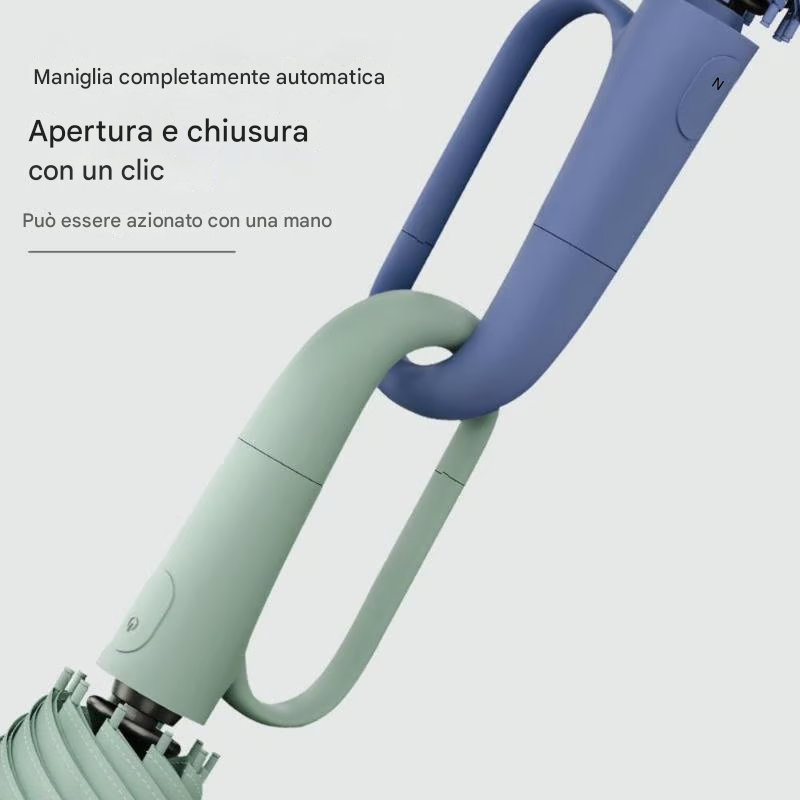 🔥Offerta speciale - Ombrello antivento rinforzato con fibbia ad anello creativo