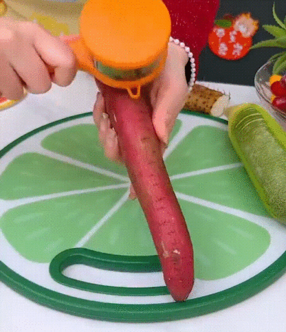 Coltello sbucciatore a doppia lama in acciaio inossidabile con scatola portaoggetti