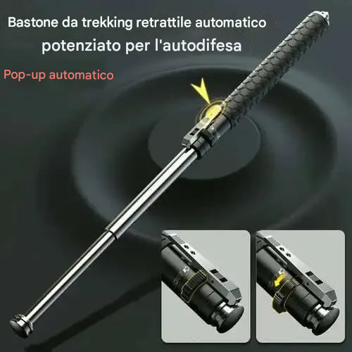 Autodifesa migliorata, bastone da trekking retrattile automaticamente