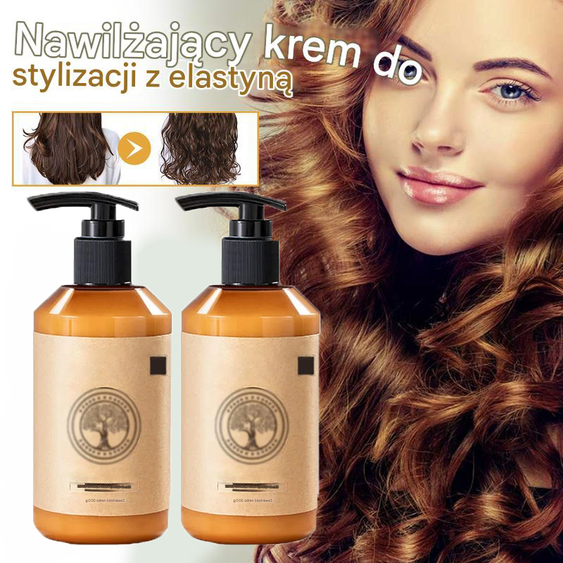 Moroccan Volume Elasticity Long Lasting Styling, Moroccan Curl Defining Volumeizing Cream, Maroko Nawilżający krem ​​nawilżający do stylizacji, Elastina Para el Cabello 3,38 fl.oz