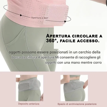 Marsupio multifunzionale in maglia traspirante nascosto