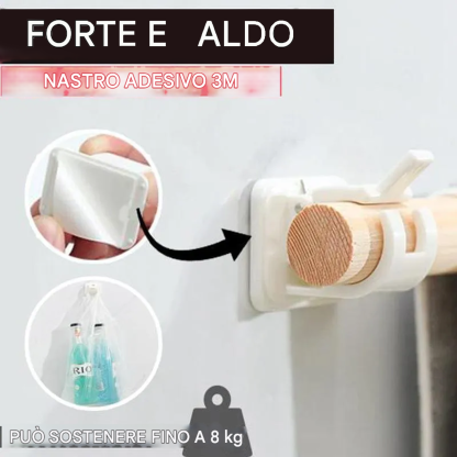 Supporti per asta regolabili senza chiodi (2 pezzi)