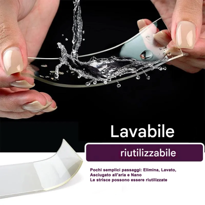 Nastro biadesivo multifunzionale riutilizzabile (1 SCATOLA/60 PZ)
