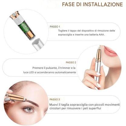 Strumento elettrico per modellare le sopracciglia