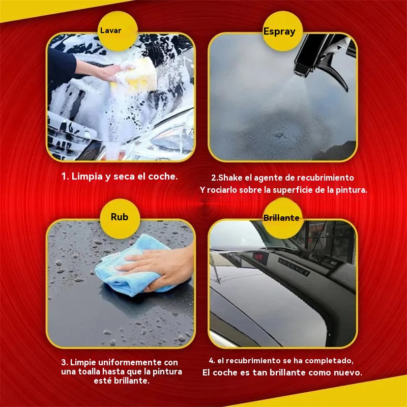 Spray nano multifuncional para eliminar arañazos del coche