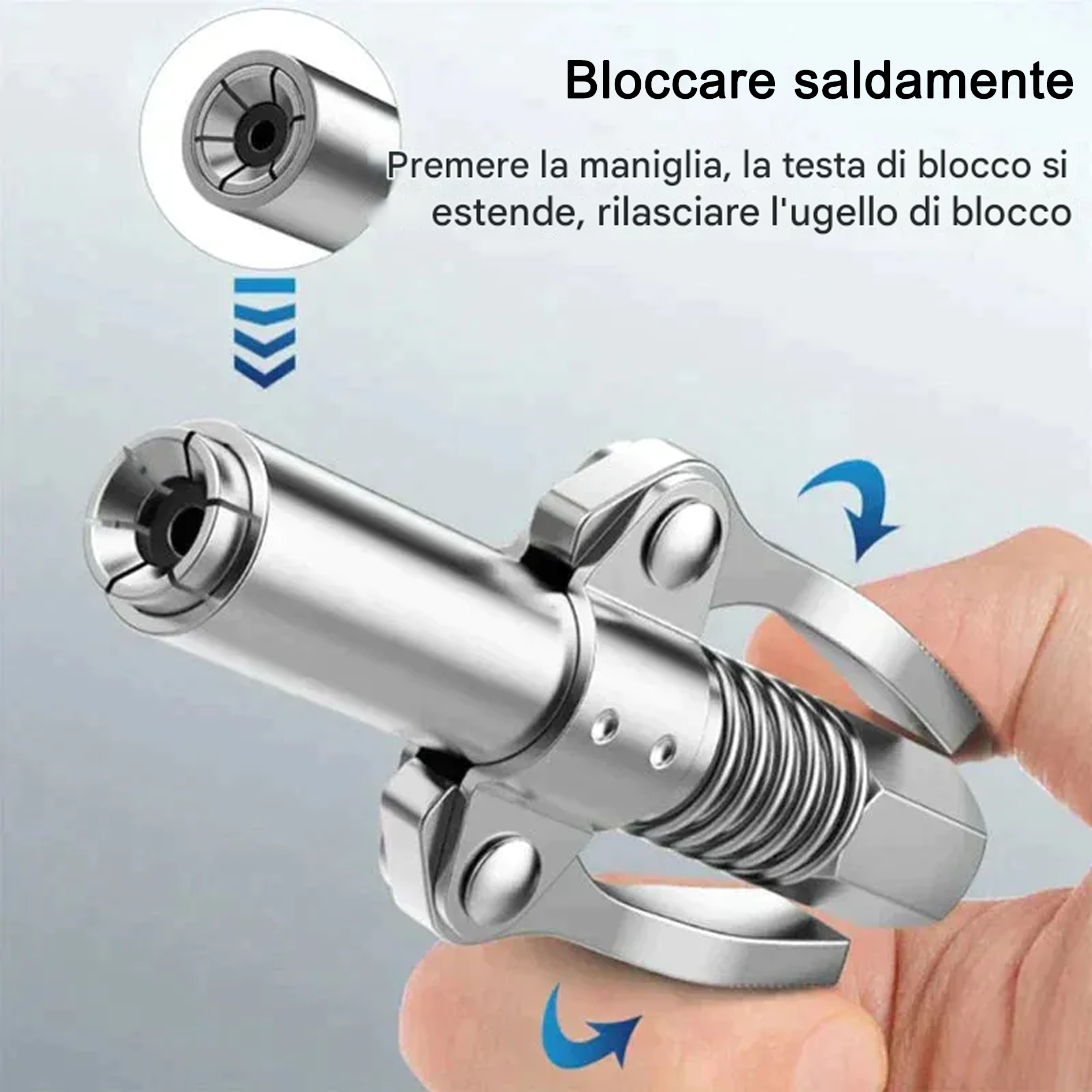 Robusto bloccaggio su giunti per grasso