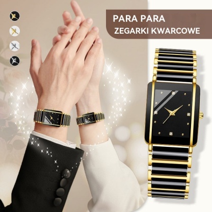 💞Modny ceramiczny kwadratowy zegarek kwarcowy⌚