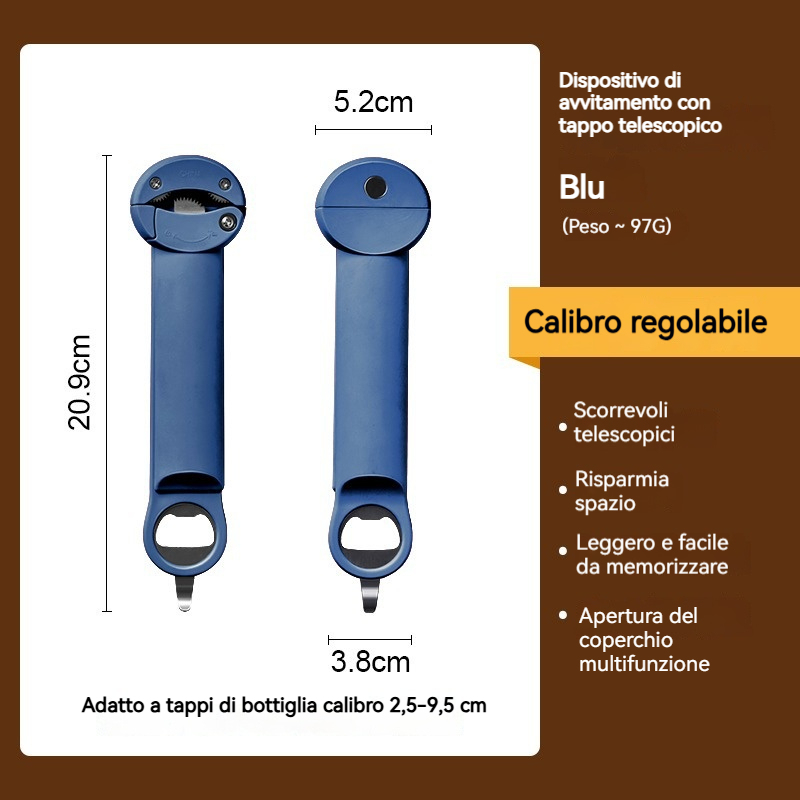 Apriscatole magnetico multifunzionale