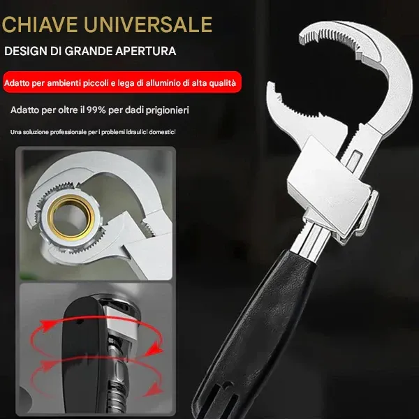 Chiave universale regolabile a doppia estremità