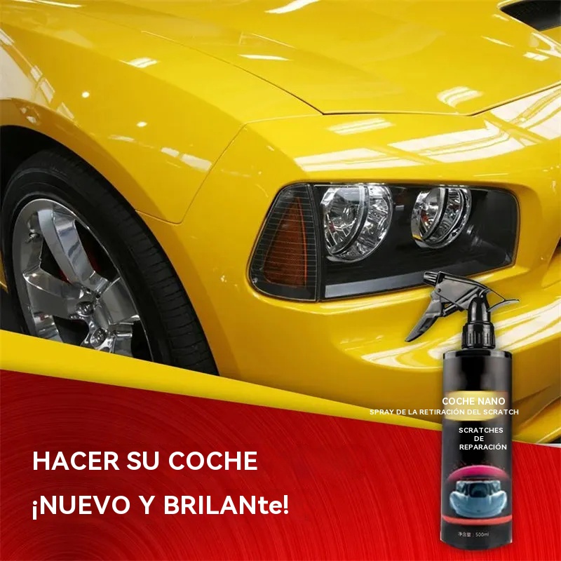 Spray nano multifuncional para eliminar arañazos del coche