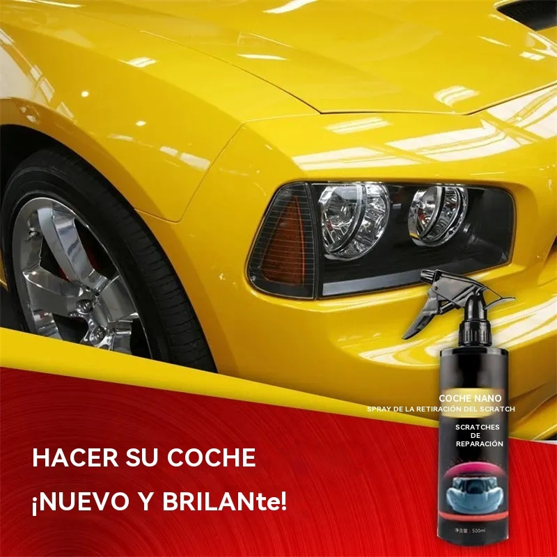 Spray nano multifuncional para eliminar arañazos del coche