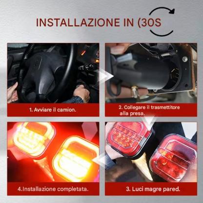 Kit luci per rimorchi wireless