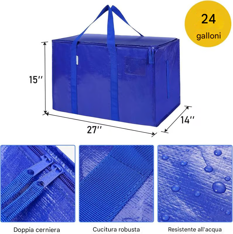 ✨Ultimo giorno di sconto del  - Sacchi da trasloco pieghevoli extra large e resistenti da 24 galloni