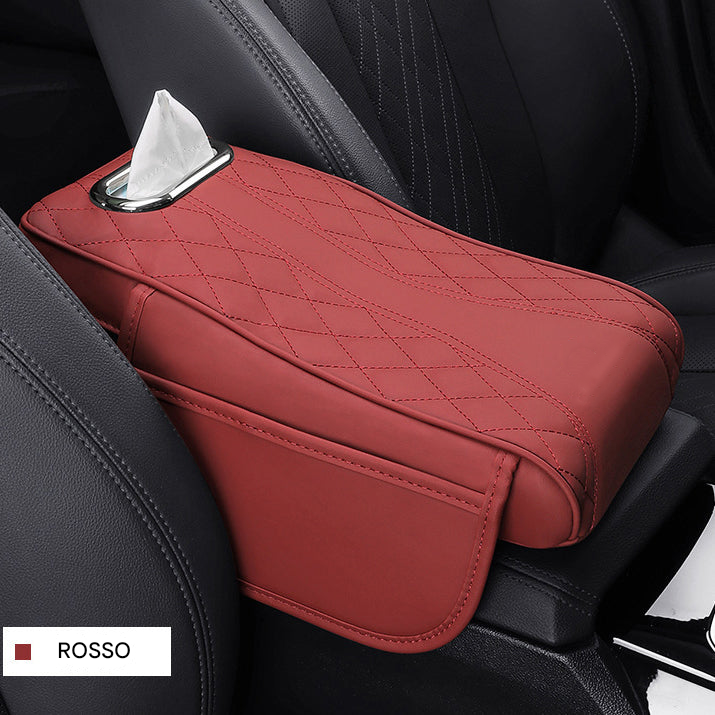 Tappetino per bracciolo auto, borsa portaoggetti universale, scatola per fazzoletti auto