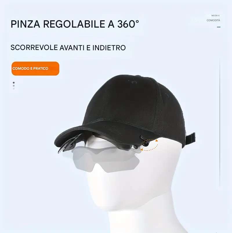 Occhiali da sole con clip, occhiali da pesca