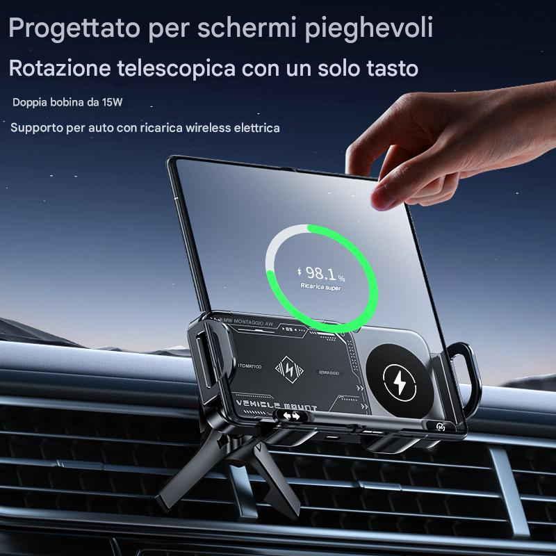 Caricabatterie wireless per auto veloce con rotazione a 360° per la serie Z Fold