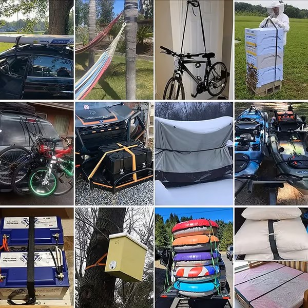 🔥 Cinghia a cricchetto retrattile per auto con kit di supporto per binario