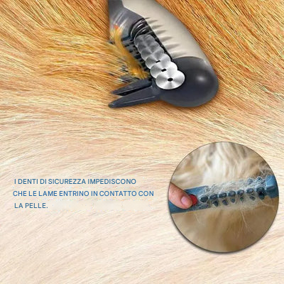 Pettine elettrico per la rifinitura e la cura dei capelli