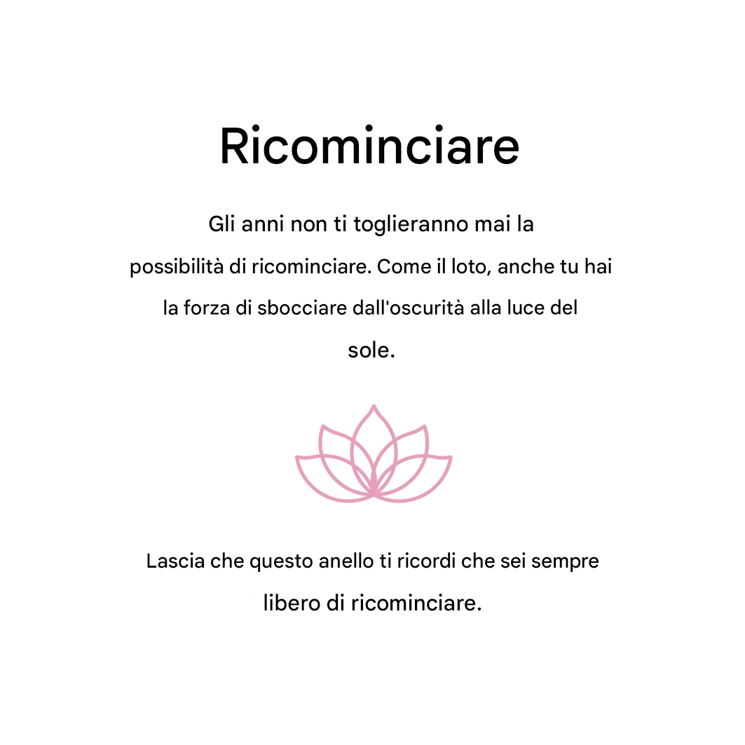 Vendita! Anello di loto: ricomincia da capo