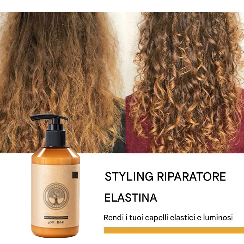 Styling a lunga durata Moroccan Volume Elasticity, Crema volumizzante Moroccan Curl Defining, Morocco Moisturizing Moisture Styling Elastin, Elastina Para el Cabello 3,38 fl.oz