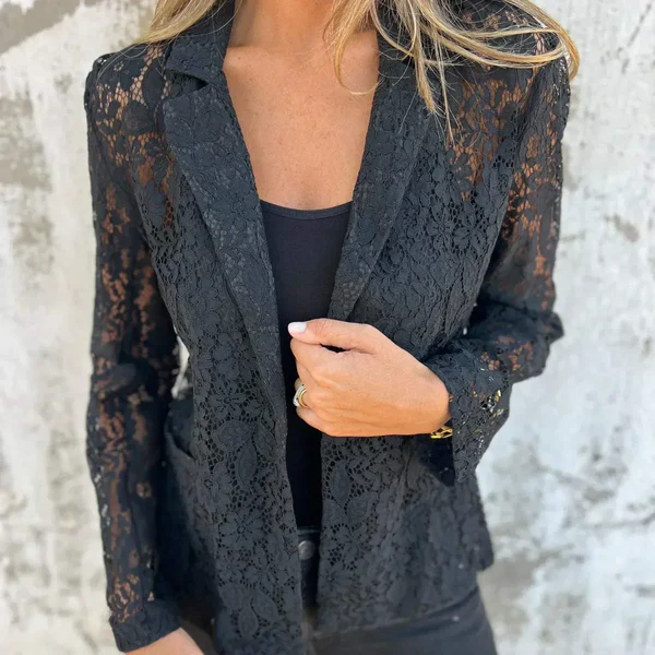 🔥 Saldi imperdibili -  di sconto 🔥 Blazer in rete con pizzo integrale