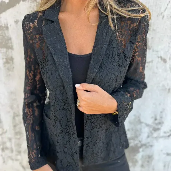 🔥 Saldi imperdibili -  di sconto 🔥 Blazer in rete con pizzo integrale