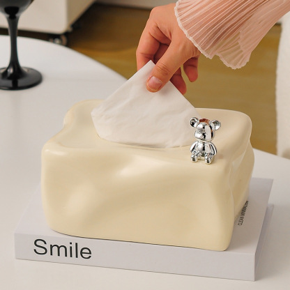 ins kreatywne ceramiczne pudełko na chusteczki salon wysokiej klasy lekkie luksusowe pudełko na chusteczki lodowiec wysokiej klasy domowe pudełko na serwetki