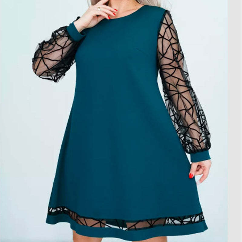👗Koronkowe sukienki damskie z okrągłym dekoltem