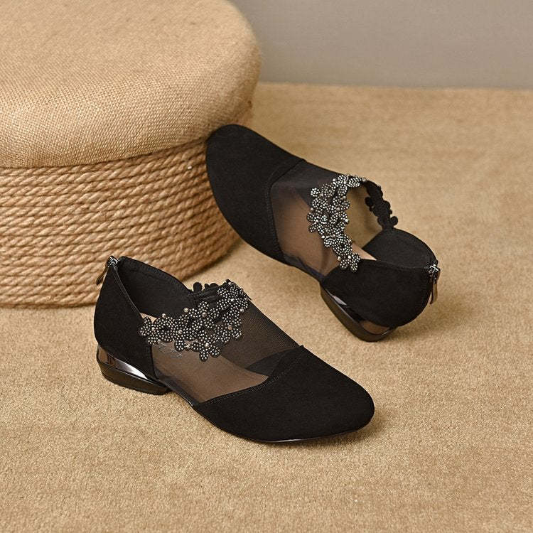 ✨【35-41】🏆2025 nuove scarpe da donna con zeppa in rete cava e suola morbida