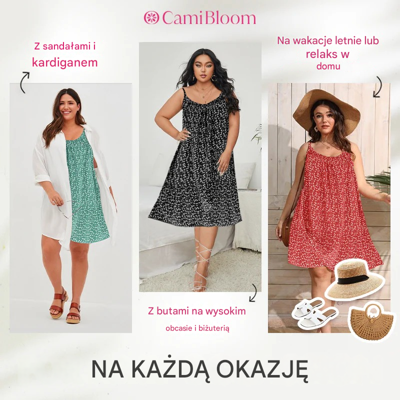 2024Sukienka z kamizelką w kwiaty👗