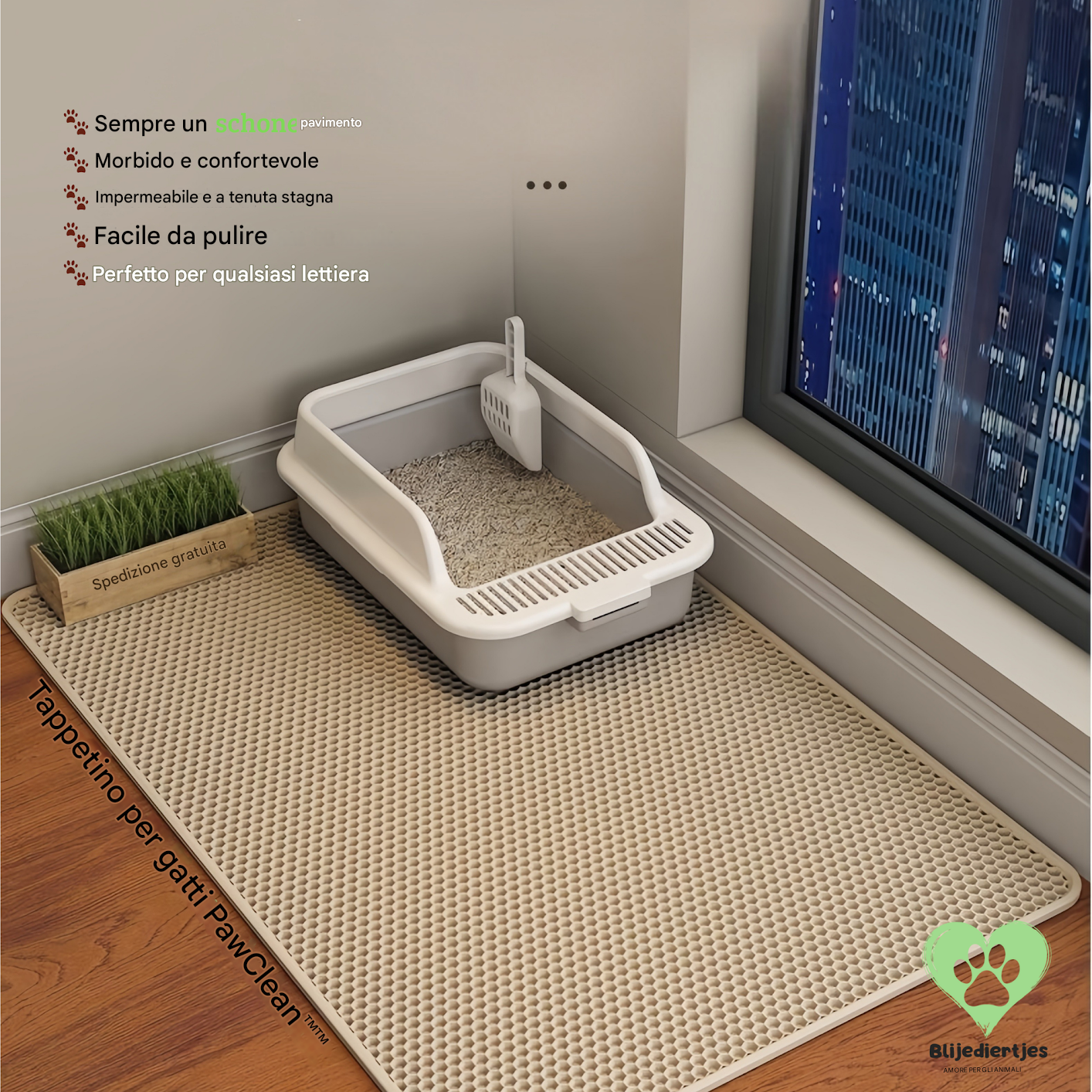 Tappetino per lettiera PawClean™: intelligente, pulito e confortevole 🐾✨
