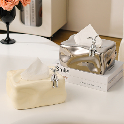 ins kreatywne ceramiczne pudełko na chusteczki salon wysokiej klasy lekkie luksusowe pudełko na chusteczki lodowiec wysokiej klasy domowe pudełko na serwetki