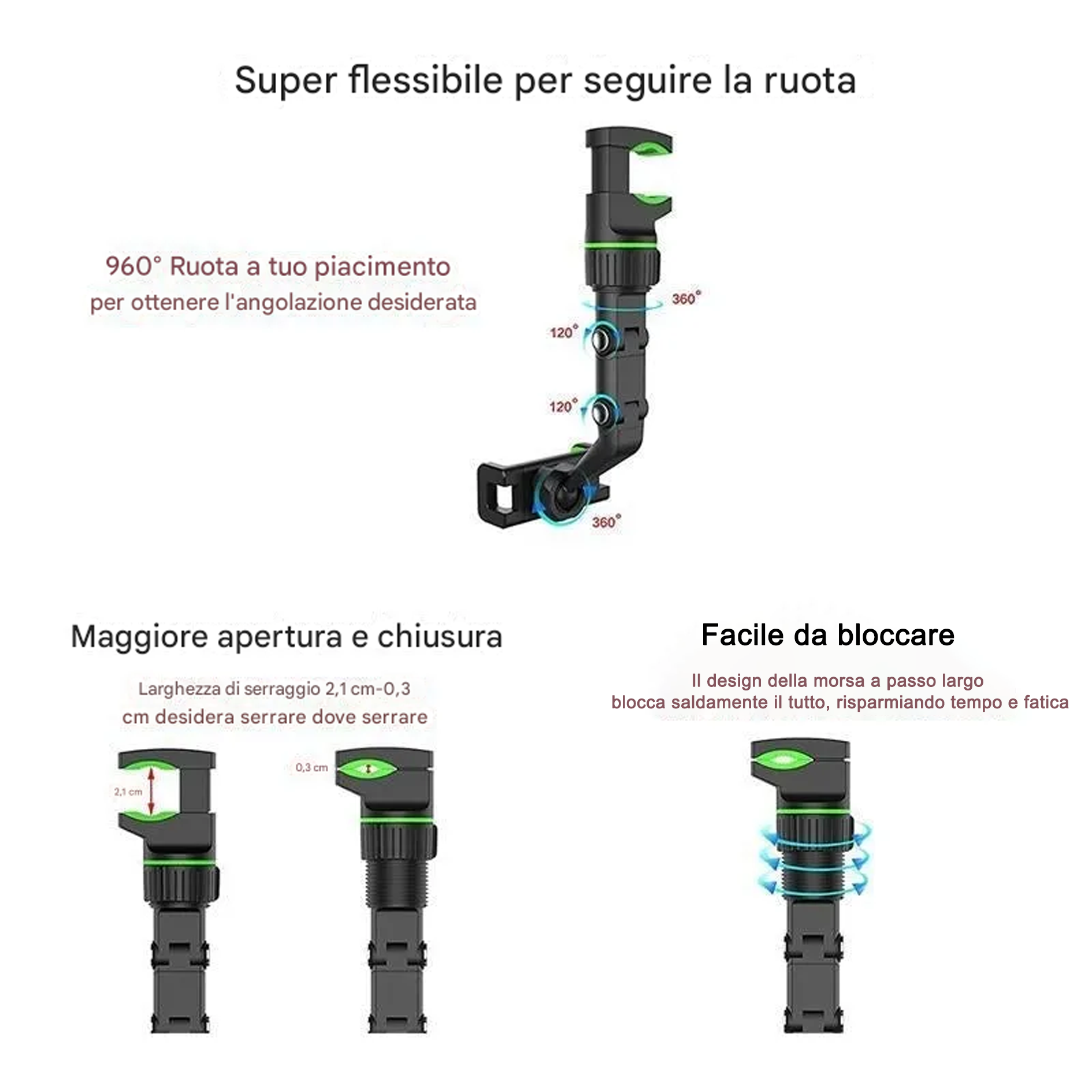 🔥SUPPORTO UNIVERSALE MULTIFUNZIONE REGOLABILE A 360°
